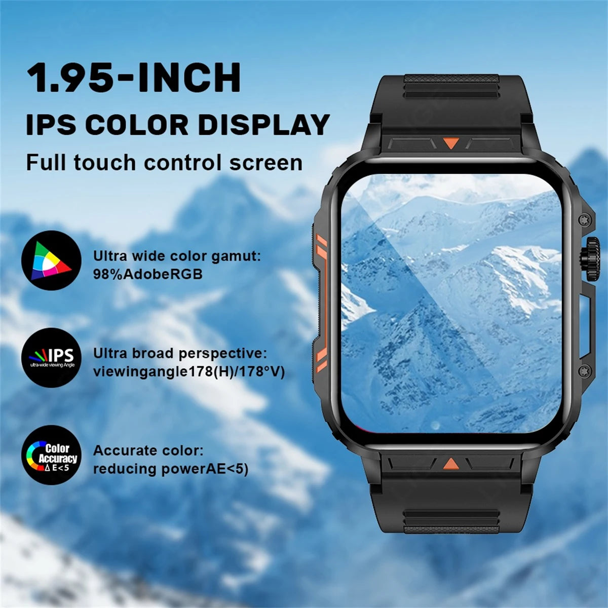LIGE Smartwatch 1.95” – Bluetooth-samtal & fitness