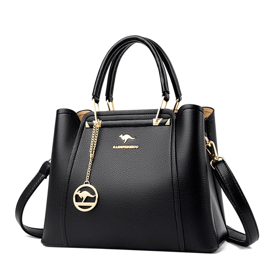 Axelväska dam 3-fack – stor shopper & crossbody
