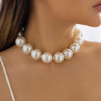 Flerradigt pärlhalsband – Elegant halsband med barockpärlor för dam