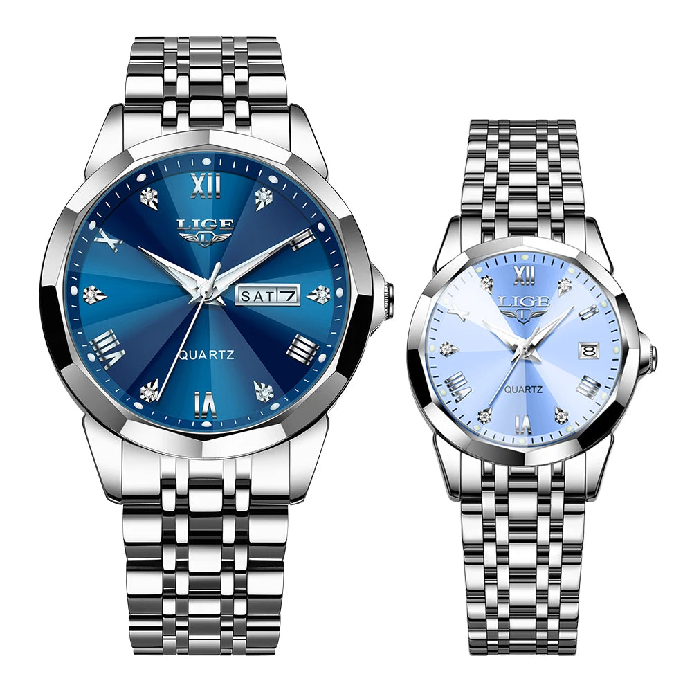 LIGE matchande klockor för par – Stilrena quartsklockor