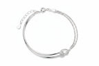 925 Sterling Silver Armband Dam – Minimalistiskt Geometriskt Armband