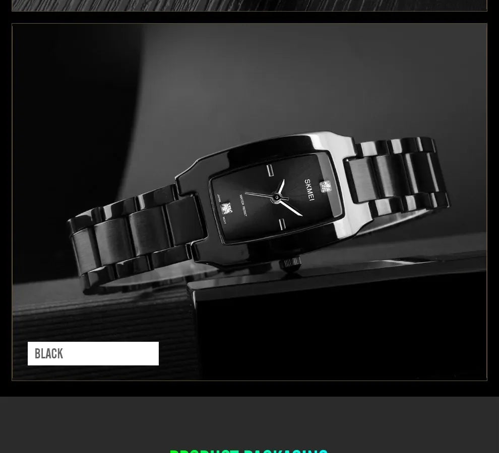 SKMEI 1400 damklocka i rostfritt stål – Elegant quartzklocka