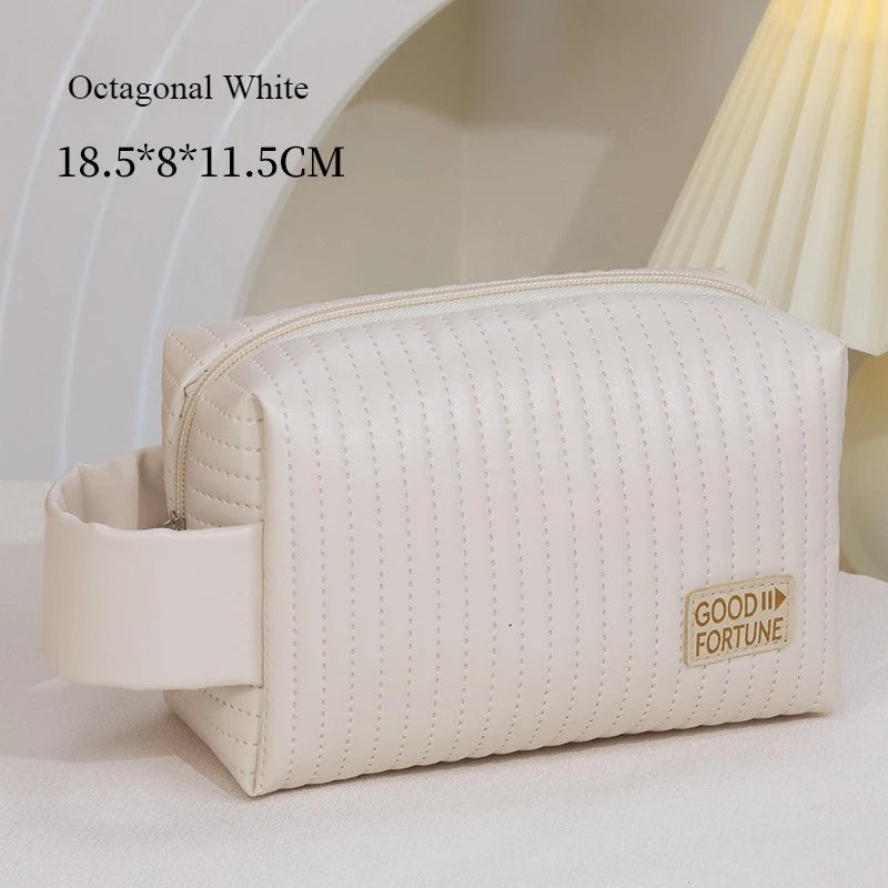 Stor sminkväska i PU läder