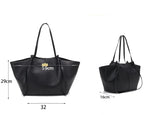 Stor shopperväska dam – elegant tote bag med metallspänne