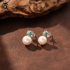 ORSA JEWELS pärlörhängen med turkos – 925 sterlingsilver