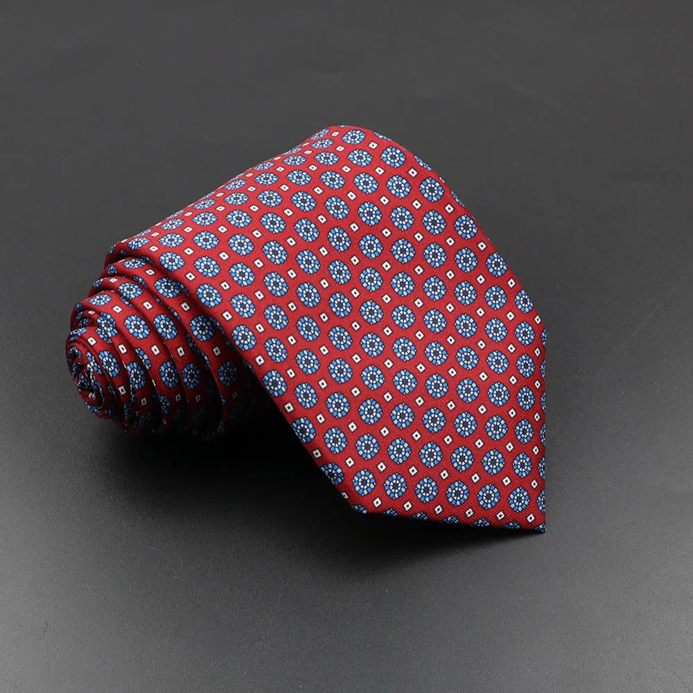 Slips herr 7,5 cm – färgglad prickig & floral