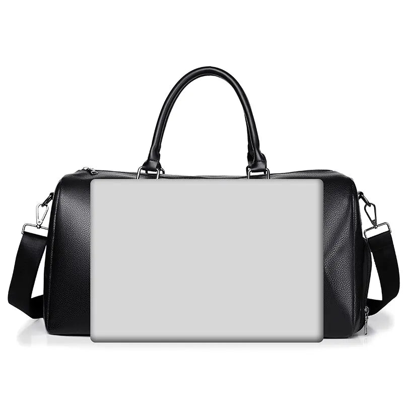 Retro weekendbag i PU-läder med stor kapacitet