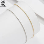 ORSA JEWELS fotlänk i 925 sterling silver med bambukedja