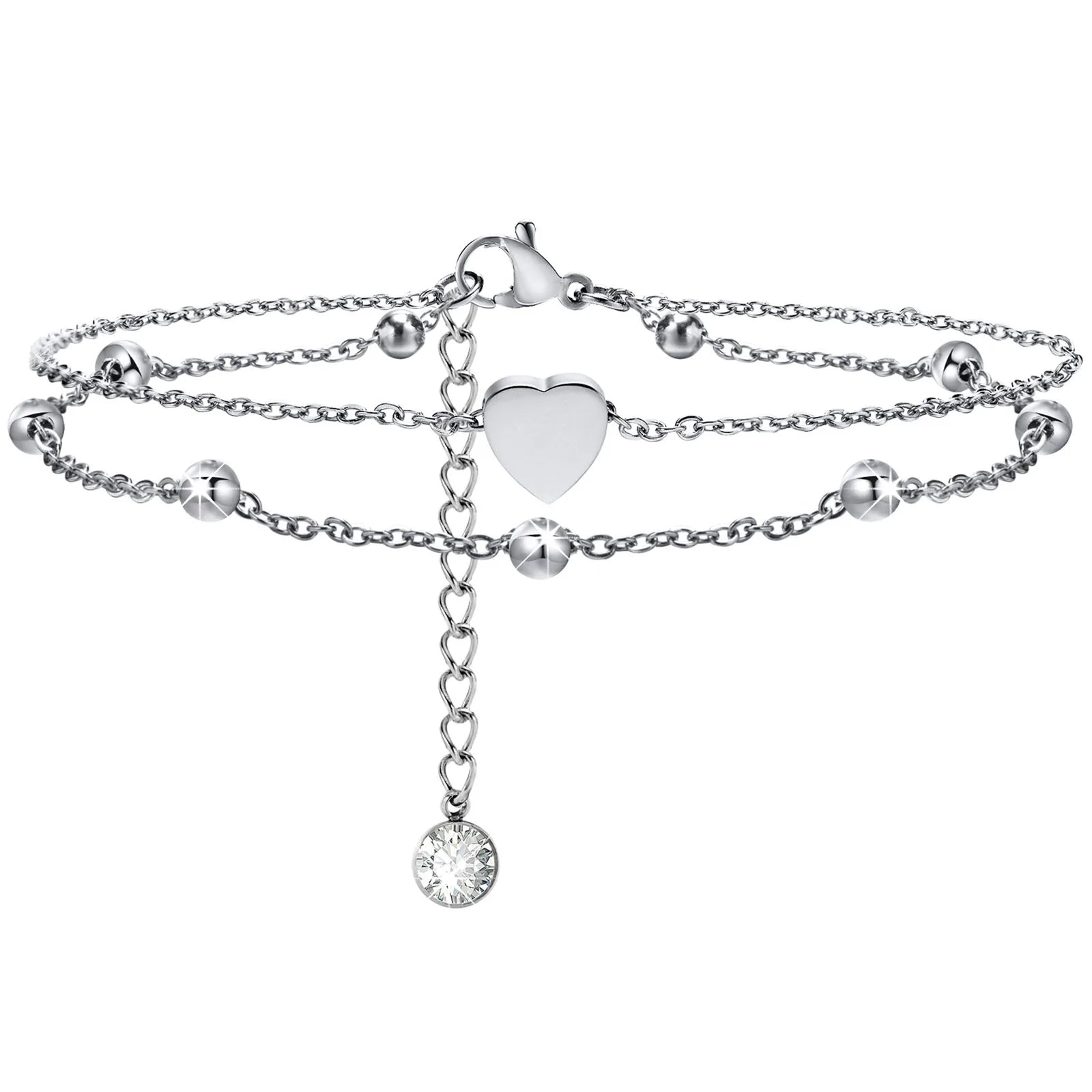 Fotlänk dam snake chain – rostfritt stål