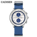 CADISEN 7066 kronograf herrklocka – Miyota 0S11 quartz, canvasarmband, 5ATM