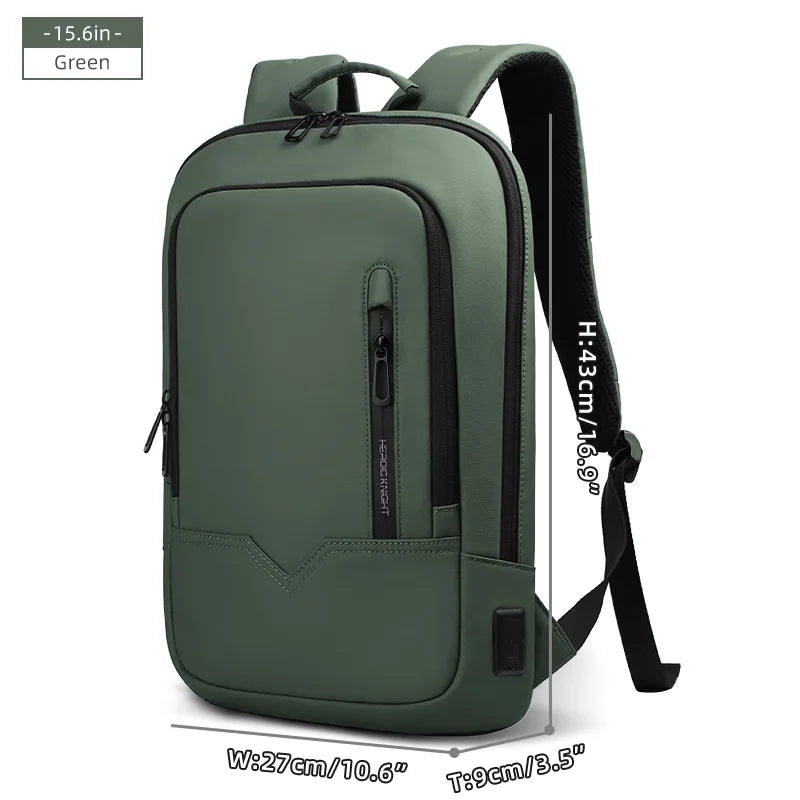 Heroic Knight slim datorryggsäck 15,6–17 tum med laddningsport