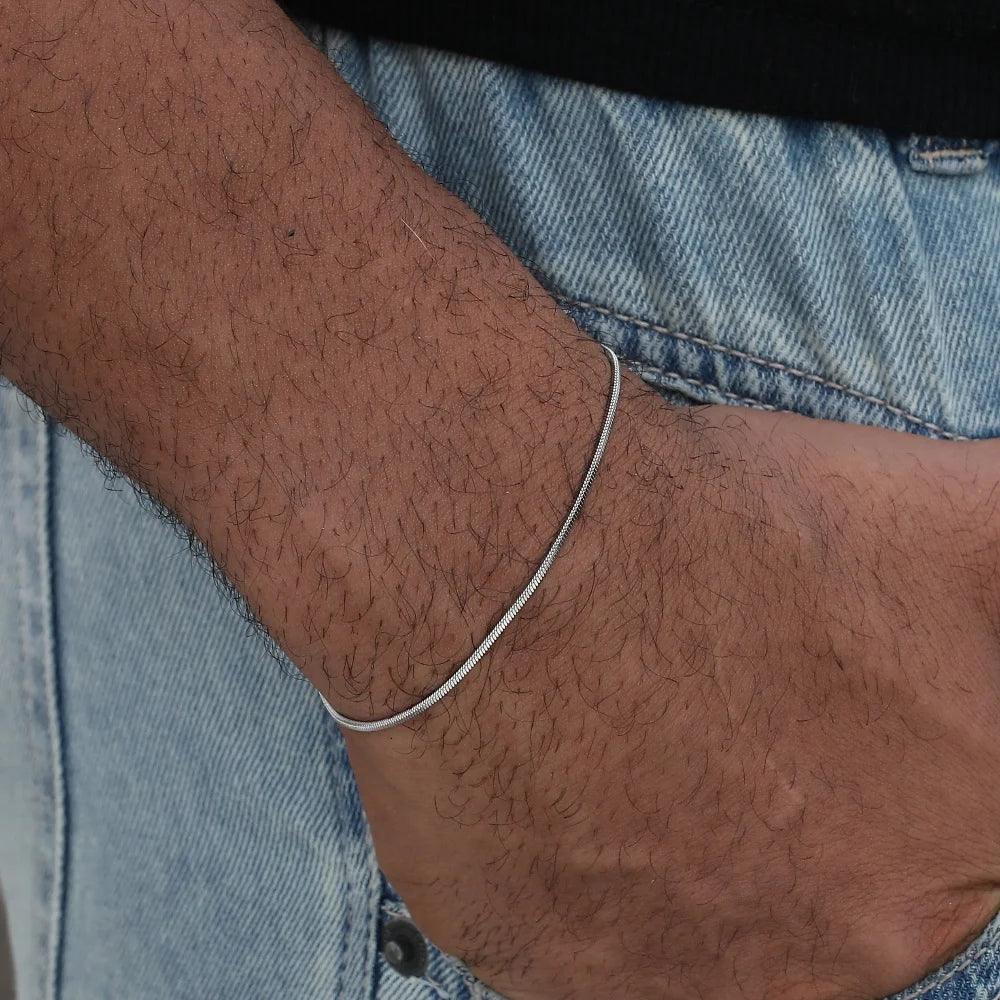 Rostfritt stålarmband – Minimalistiskt kedjearmband för män & kvinnor