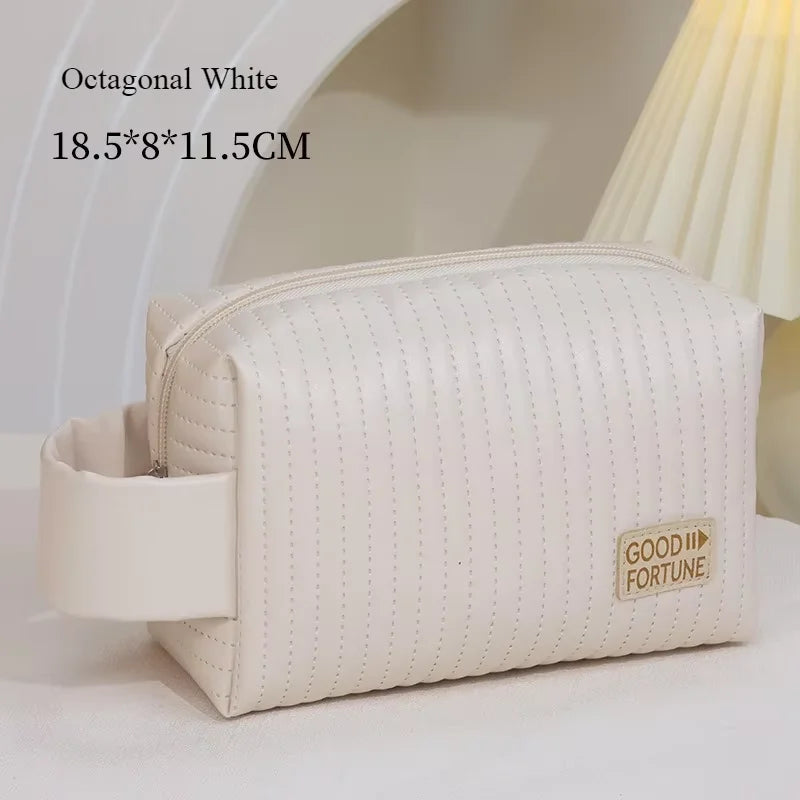 Stor sminkväska i PU läder