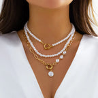 3-pack halsband med pärlor – Y2K vintage