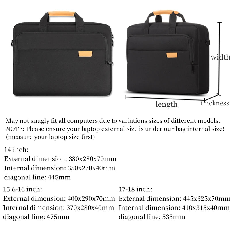 WOMT laptopväska 15.6–17.3 tum i nylon