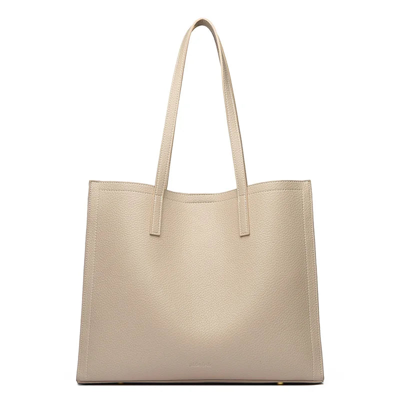 Minimalistisk axelväska i PU‑läder – stor axelväska med lyxig design