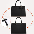 Laptop tote bag dam 15.6 tum – elegant arbetsväska i PU-läder