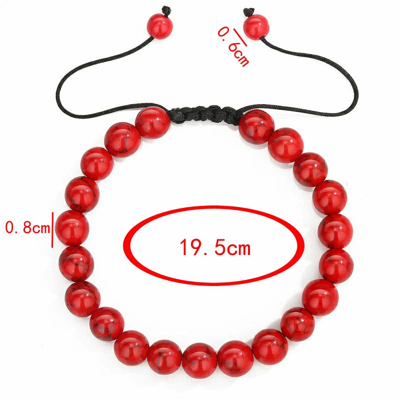 Pärlarmband Herr – Tigeröga & Lava Sten 8 mm