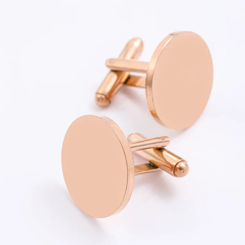 Stilrena manschettknappar i rostfritt stål