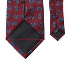 Paisleyslips Röd/Blå 9 cm – Elegant & modern stil