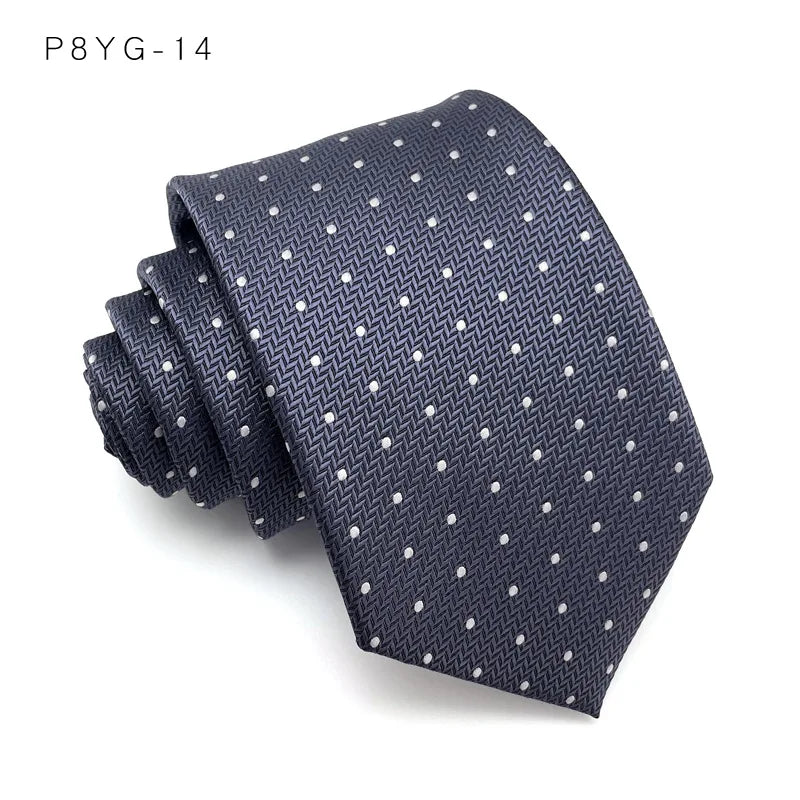 Slips herr 8 cm – prickig & rutig business