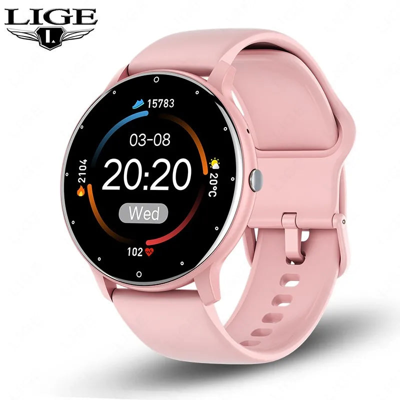 LIGE Smartwatch 1.28” – Bluetooth-samtal & pulsmätning