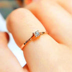Ring dam – minimalistisk ring med zirkonia cc-inspirerade