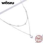Halsband dam – hjärthalsband i 925 sterling silver med zircon
