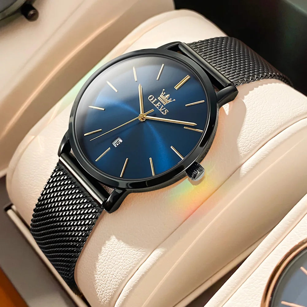 Damklocka OLEVS Quartz Roséguld Set
