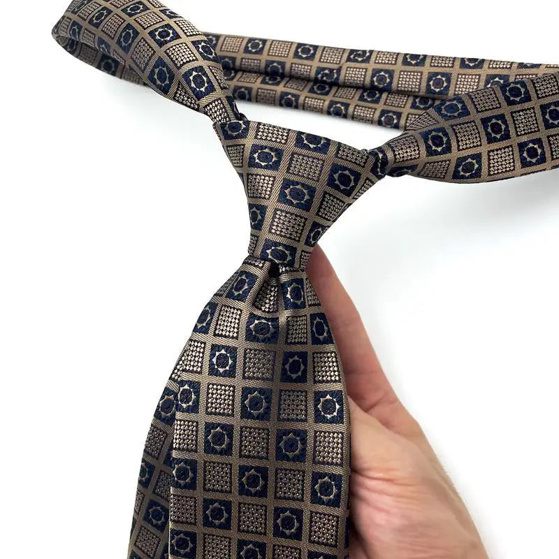 Slips herr 8 cm – prickig & rutig business