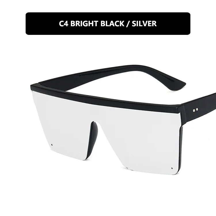 Vintage Flat Top Solglasögon – fyrkantiga UV400 shades unisex