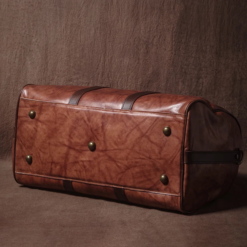 Weekendbag i äkta läder herr – vintage