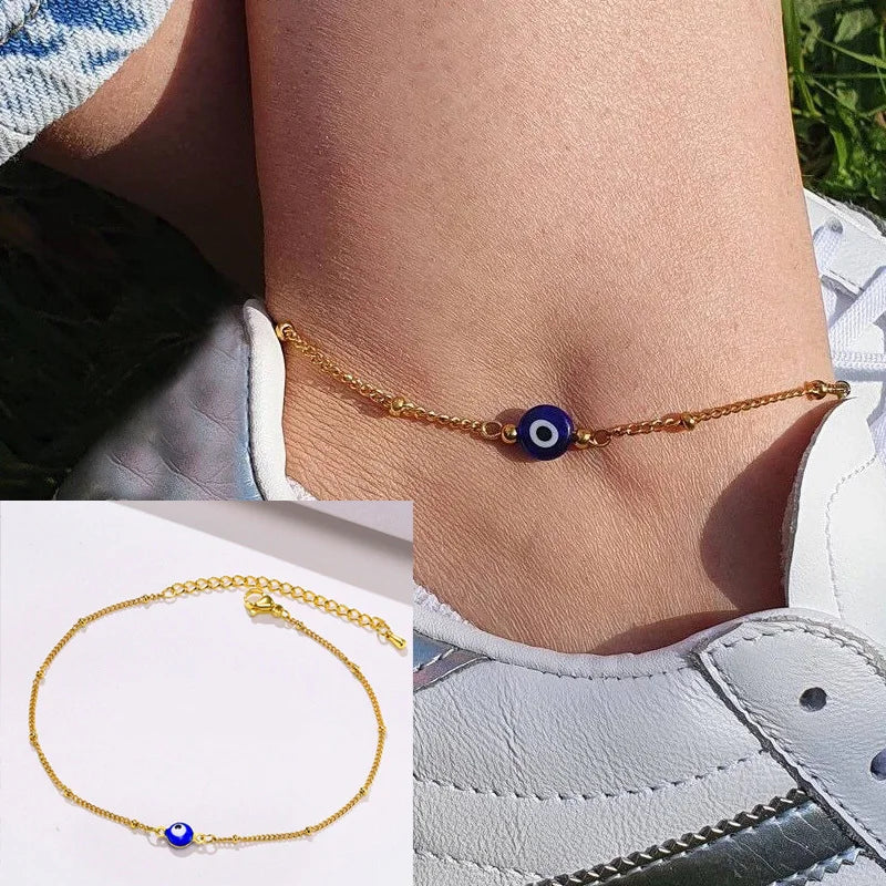 Fotlänk dam snake chain – rostfritt stål