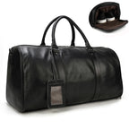 Weekendbag i äkta läder – resväska / duffelbag