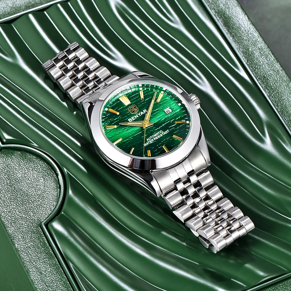 BENYAR Automatisk Herrklocka 40 mm – Sport & dykstil 50M