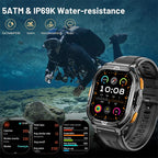 GPS Smartwatch Militärstil – 1.96” AMOLED & 10ATM vattentät