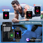 LIGE Smartwatch 1.95” – Bluetooth-samtal & fitness