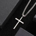 ArtPage korshalsband i 925 sterlingsilver – silverfärgat korshänge