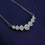 925 sterling silver halsband dam med zirkon – elegant cirkelhänge