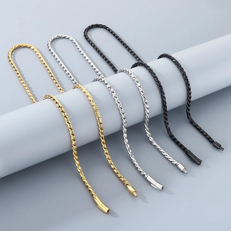 Halsband herr stål – minimalistisk kedja i rostfritt stål