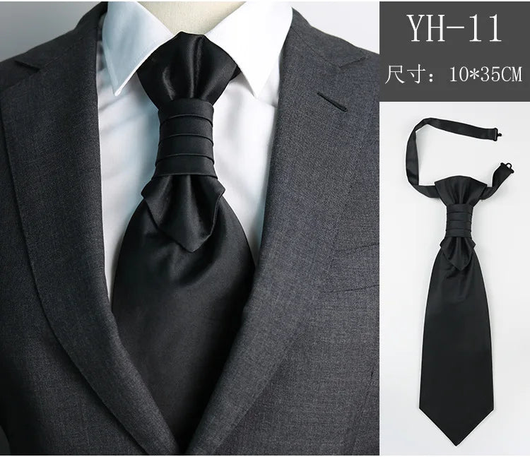 Bröllopsslips Herr – Vit/Svart elegant design