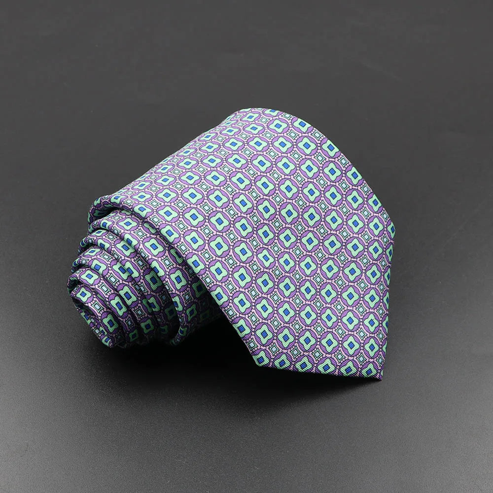 Slips herr 7,5 cm – färgglad prickig & floral
