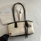 Stor retro tote bag i polyester med modern enkel design