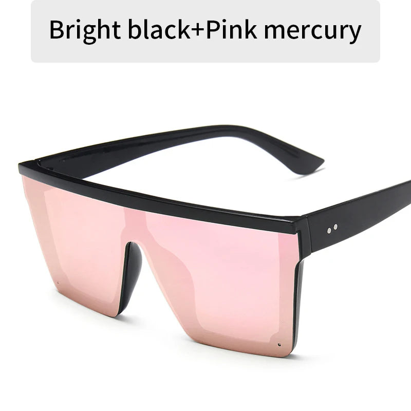 Vintage Flat Top Solglasögon – fyrkantiga UV400 shades unisex