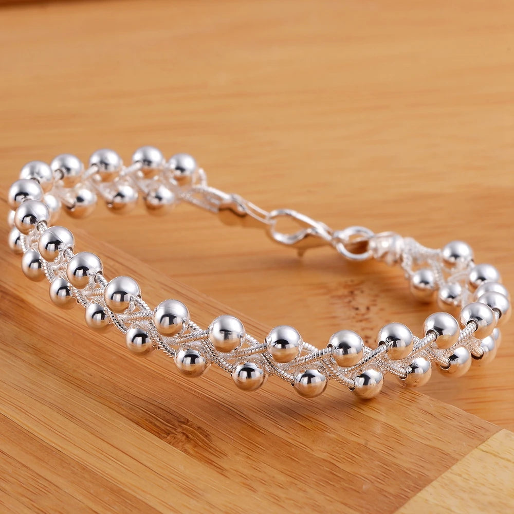 Armband med flätad kedja i sterling silver
