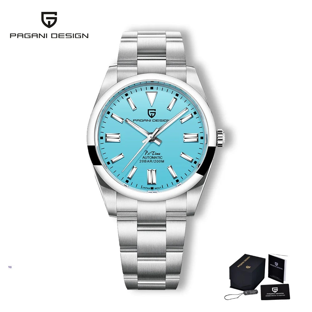 PAGANI Design Automatisk Herrklocka 39 mm – Safirglas & 20 ATM