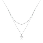 Halsband dam – hjärthalsband i 925 sterling silver med zircon