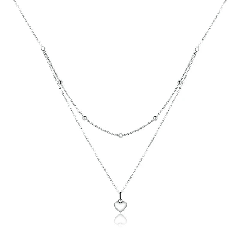 Halsband dam – hjärthalsband i 925 sterling silver med zircon