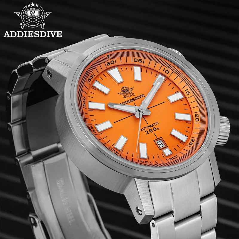 ADDIESDIVE Automatisk Dykarklocka 42mm – Safirglas & 200M Vattentät