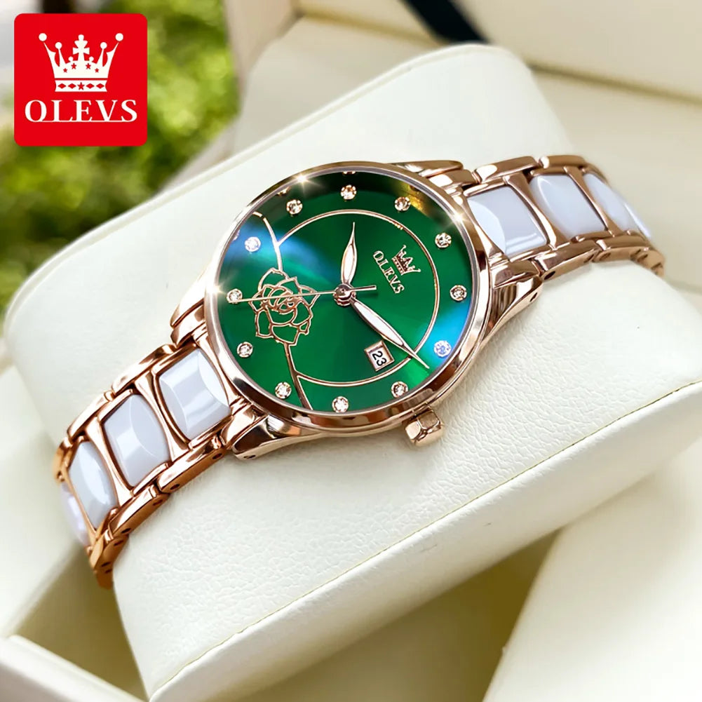 OLEVS 3606 Damklocka – elegant automatisk klocka